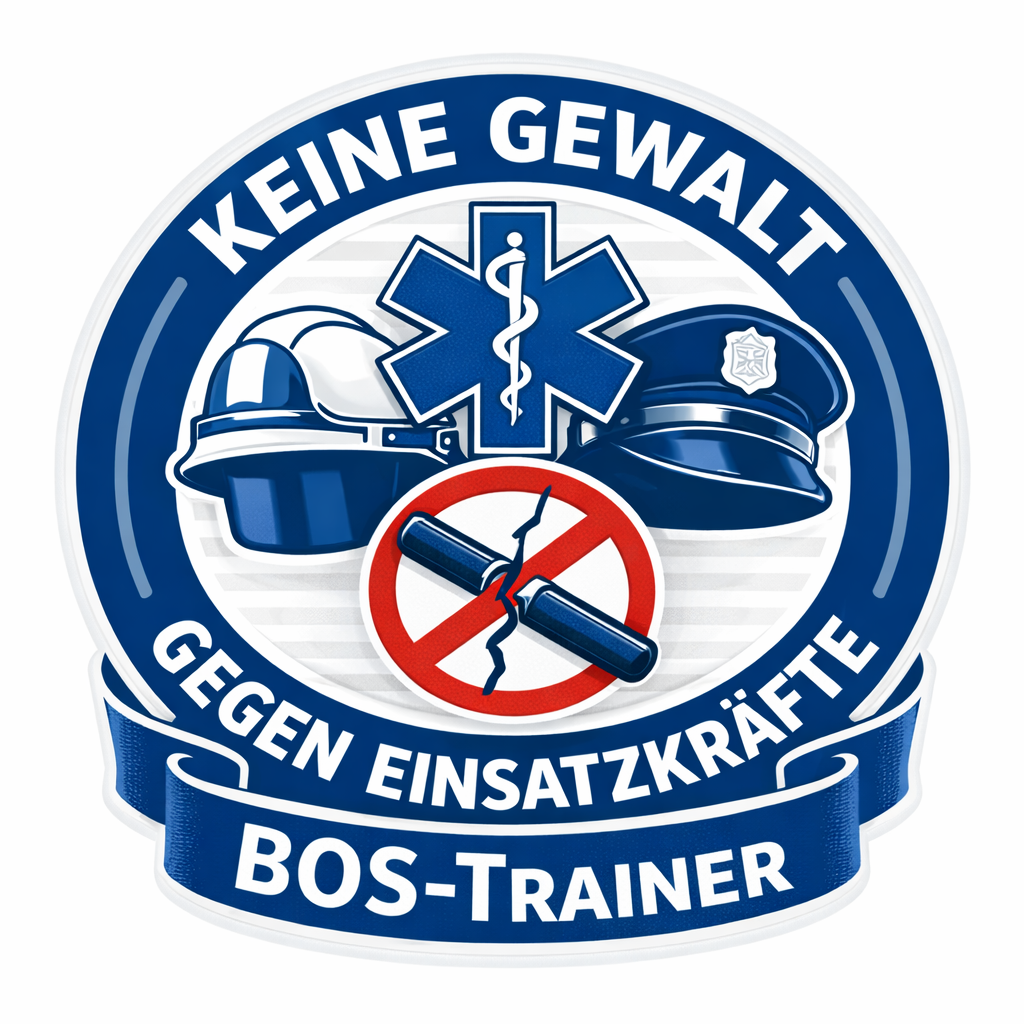 Keine Gewalt gegen Einsatzkräfte – BOS-Trainer Patch
